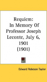 requiem in memory of professor joseph leconte july 6 1901_cover