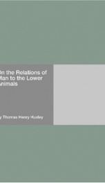 On the Relations of Man to the Lower Animals_cover