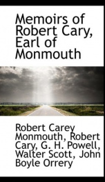 memoirs of robert cary earl of monmouth_cover