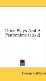 three plays and a pantomime_cover