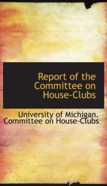 report of the committee on house clubs_cover