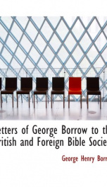 Letters of George Borrow to the British and Foreign Bible Society_cover