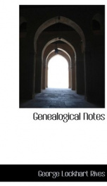 genealogical notes_cover