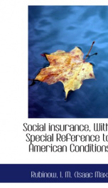 social insurance with special reference to american conditions_cover