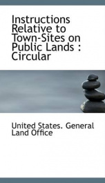 instructions relative to town sites on public lands circular_cover