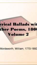 Lyrical Ballads with Other Poems, 1800, Volume 2_cover