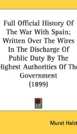 full official history of the war with spain_cover