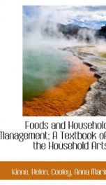 foods and household management a textbook of the household arts_cover