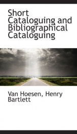 short cataloguing and bibliographical cataloguing_cover