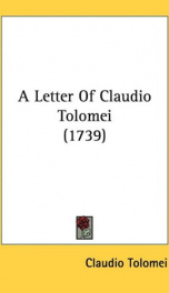 a letter of claudio tolomei_cover