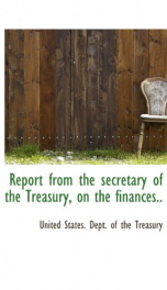 report from the secretary of the treasury on the finances_cover