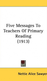 five messages to teachers of primary reading_cover