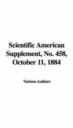 Scientific American Supplement, No. 458, October 11, 1884_cover