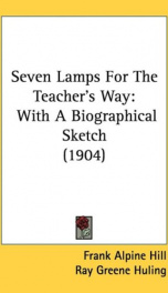 seven lamps for the teachers way_cover
