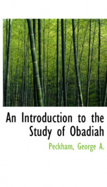 an introduction to the study of obadiah_cover