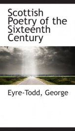 scottish poetry of the sixteenth century_cover