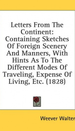 letters from the continent containing sketches of foreign scenery and manners_cover