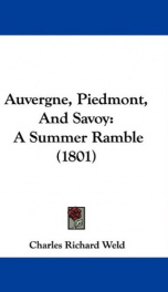 auvergne piedmont and savoy a summer ramble_cover
