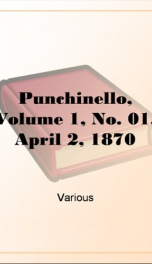 Punchinello, Volume 1, No. 01, April 2, 1870_cover