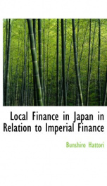 local finance in japan in relation to imperial finance_cover