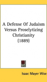 a defense of judaism versus proselytizing christianity_cover