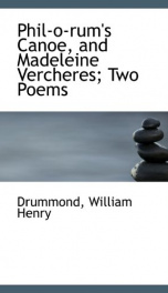 phil o rums canoe and madeleine vercheres two poems_cover