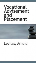 vocational advisement and placement_cover