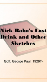 Nick Baba's Last Drink and Other Sketches_cover