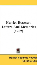 harriet hosmer letters and memories_cover