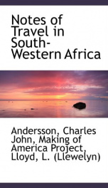 notes of travel in south western africa_cover