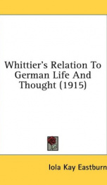 whittiers relation to german life and thought_cover