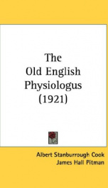 The Old English Physiologus_cover