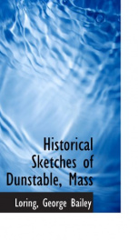 historical sketches of dunstable mass_cover
