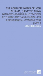 the complete works of josh billings henry w shaw_cover