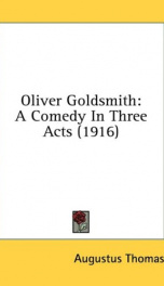 oliver goldsmith a comedy in three acts_cover