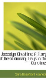 joscelyn cheshire a story of revolutionary days in the carolinas_cover