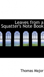 leaves from a squatters note book_cover