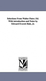 selections from walter pater_cover