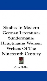 studies in modern german literature sundermann hauptmann women writers of the_cover