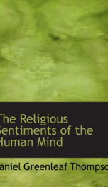 the religious sentiments of the human mind_cover