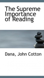 the supreme importance of reading_cover