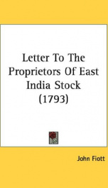 letter to the proprietors of east india stock_cover