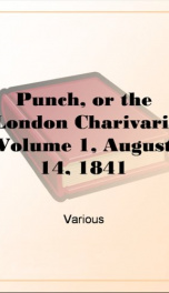 Punch, or the London Charivari, Volume 1, August 14, 1841_cover