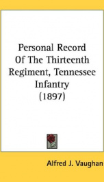 personal record of the thirteenth regiment tennessee infantry_cover