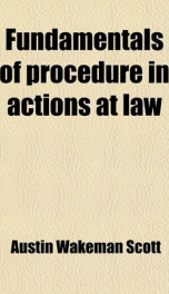 fundamentals of procedure in actions at law_cover