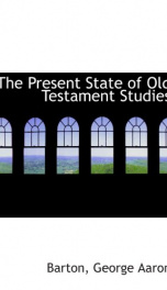 the present state of old testament studies_cover