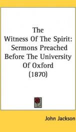 the witness of the spirit sermons preached before the university of oxford_cover