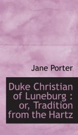 duke christian of luneburg or tradition from the hartz_cover