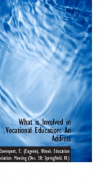 what is involved in vocational education an address_cover