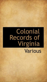 Colonial Records of Virginia_cover